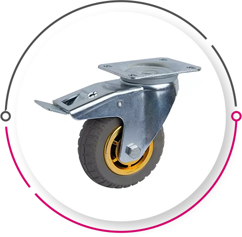 Elastic Rubber Castor Wheels